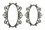 Spanplatten-Set Ovalrahmen mit Monogrammen 1 #513