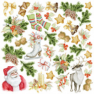 Sheet of images for cutting. Collection "Awaiting Christmas"