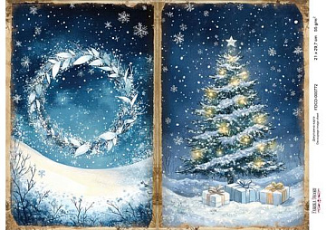 Decoupage card «Christmas Tale» #000772, 21cm x 29,7cm