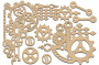 Set of MDF ornaments for decoration #179
