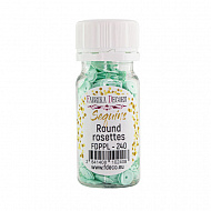 Sequins Round rosettes, mint, #240