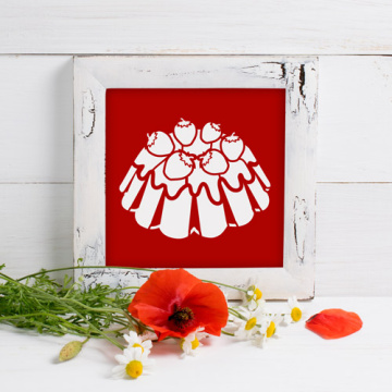 Stencil for decoration XL size (30*30cm), Cakes #045 - 2