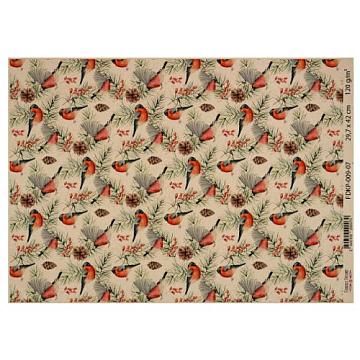 Kraft paper sheet "Christmas backgrounds", #7, 16,5’’x11,5’’