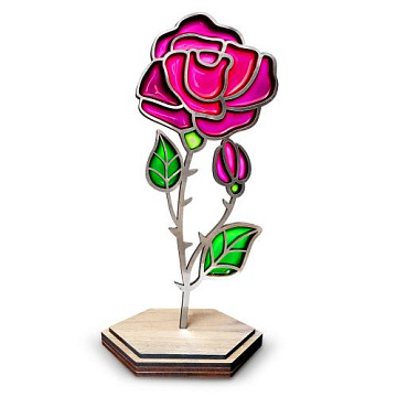 Art Stained Glass Kit “Tender Rose", for painting by numbers