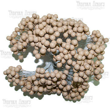 Set of lacquer guelder rose berries, Capuccino 20pcs