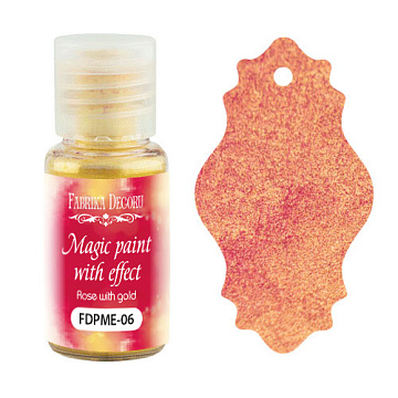 Sucha farba Magic paint z efektem Róża ze złotem, 15 ml