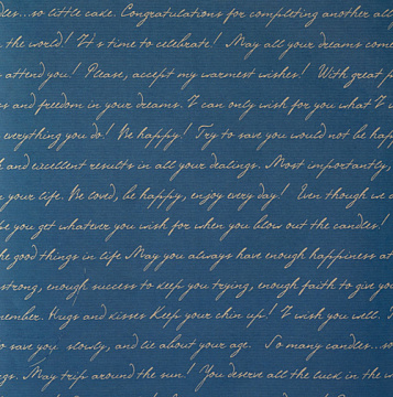 Arkusz kraft papieru z wzorem "List na niebiesko"