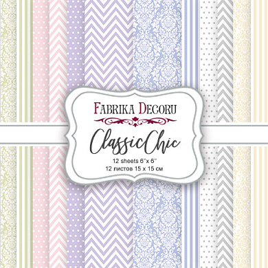 набор скрапбумаги classic chic 15x15 см 12 листов