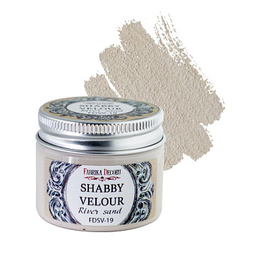 Shabby Veloursfarbe Flusssand