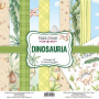 Набор бумаги для скрапбукинга Dinosauria 20x20 см, 10 листов