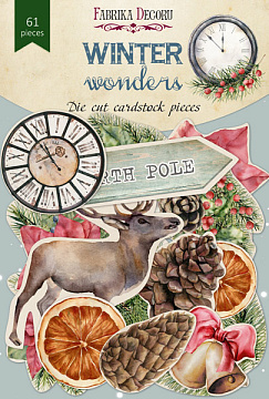 Set of die cuts  Winter wonders, 61 pcs