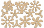 set of mdf ornaments for decoration #210