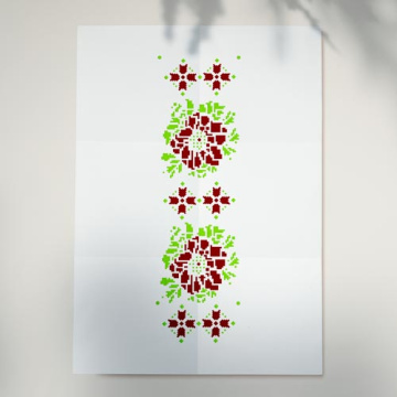 Stencil reusable, 15 cm x 20 cm Embroidery border, #435 - 2 Stencil reusable, 15 cm x 20 cm Embroidery border, #435 - 2