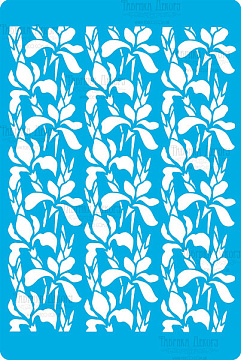 Stencil for crafts 15x20cm "Irises background" #295