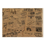 Set of one-sided kraft paper for scrapbooking Newspaper advertisement 16,5’’x11,5’’, 10 sheets - 7
