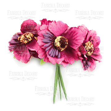 Set Mohnblumen fuchsia, 6 Stk