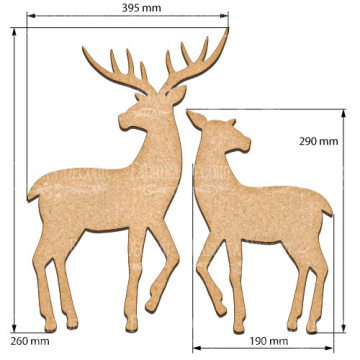 Art board Deer set - 2  Art board Deer set - 2