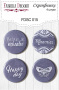 Flair buttons.  Set of 4pcs #015