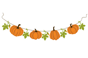 The paper “Pumpkins” garland FDCHG-001