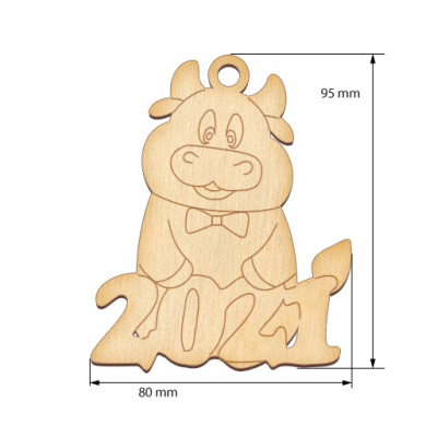 Figurine for painting and decorating #329 "The bull 2021" - 2