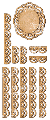 set of mdf ornaments for decoration #110