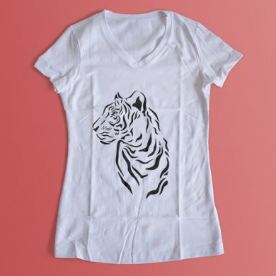 трафарет многоразовый xl (30х30см), тигр , #222 фабрика декору - 2