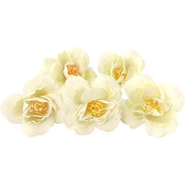 Tea rose flower, Ivory, 1pc