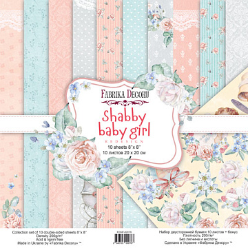 Zestaw papieru do scrapbookingu "Redesign Shabby baby girl", 20cm x 20cm 