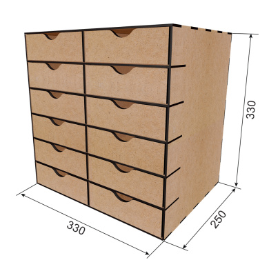 Настольный органайзер для канцелярских принадлежностей, косметики, материалов для творчества, Цвет MDF - 2 Настольный органайзер для канцелярских принадлежностей, косметики, материалов для творчества, Цвет MDF - 2