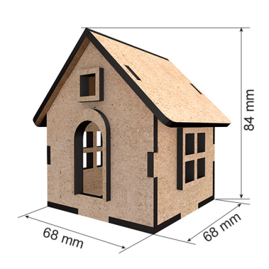 Заготовка для декорирования "Домик-10", #349 MDF - 2 Заготовка для декорирования "Домик-10", #349 MDF - 2