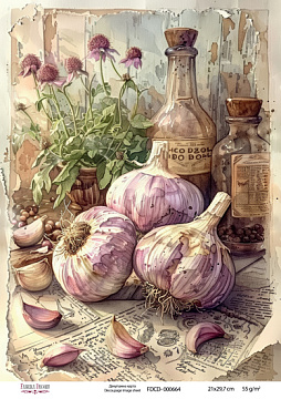 Decoupage card #0664, 21x29,7 cm