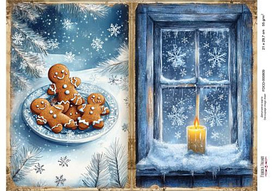 декупажная карта «рождественская сказка» #000809, 21см x 29,7см фабрика декору