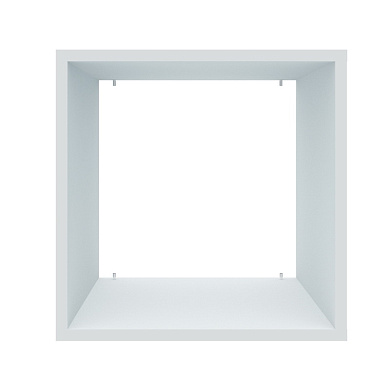 мебельная  секция - куб, корпус белый, без задней панели, 400мм х 400мм х 400мм