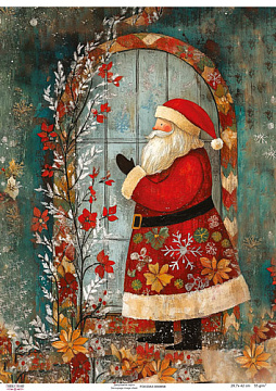 Karta do decoupage Święty Mikołaj,  #0858, 29,7x42 cm