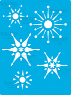 Stencil for crafts 15x20cm "Christmas stars" #357