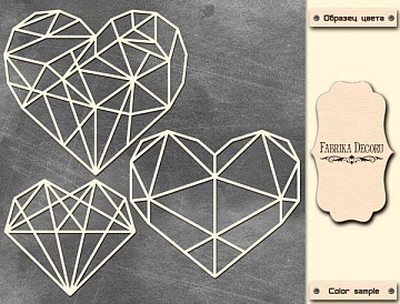 Megaspanplatte "Herz - Geometrie" #034