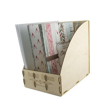 Desk organizer DIY kit for A3 paper and scrapbook paper 12"x12" - 2