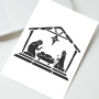 Stencil reusable, 15x20cm "The birth of Jesus 1", #461 - 0