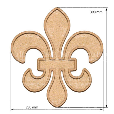 art-board-lily-heraldry-28-30-cm - 2