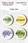 Set mit 4 Flair-Buttons für Scrapbooking #053