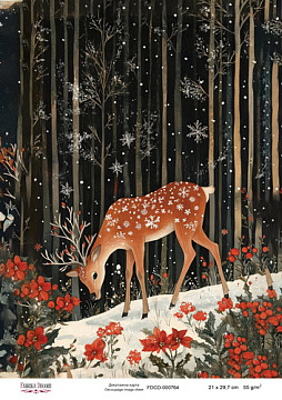 Decoupage card «Christmas Tale» #000764, 21cm x 29,7cm