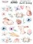 Set of stickers 20pcs Sweet bunny  #196