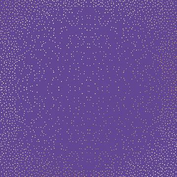 Sheet of single-sided paper with gold foil embossing, pattern Golden Mini Drops, color Lavender, 12"x12"