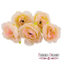 Eustoma flowers, Cream with pink 1pc