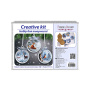 DIY wooden set “Winter Forest” for making 3 Christmas tree decorations, #052