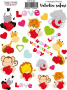 Kit of stickers Valentine safari #089