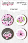 Set mit 4 Flair-Buttons für Scrapbooking #097