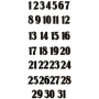 Arabische Ziffern Einfach, Satz mdf-Ornamente zum Dekorieren #175