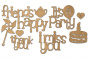 Spanplatten setzen Sätze "Happy" #093