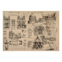 Zestaw jednostronnego kraftowego papieru do scrapbookingu History and architecture 42x29,7 cm, 10 arkuszy 